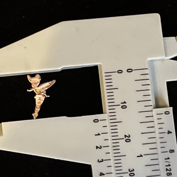 Vintage Disney Tinkerbell Sterling Silver 925 Stud Earrings Dainty Signed JCM - Picture 9 of 9